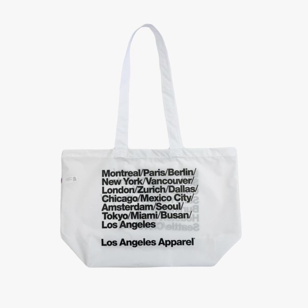 LOS ANGELES APPAREL NYLON TAFFETA CITIES TOTE MADE IN USA. BRAND NEW